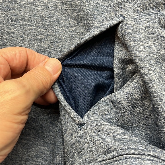 Under Armour Sweatshirt Top Womens Size Medium Blue Wrap Cowl Neck Pre Owned - Picture 7 of 14
